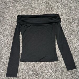 Black off the shoulder long sleeve